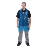 Disposable Polythene Bib Aprons 14.5 Micron Blue (Pack of 100) (A305)