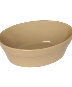 Olympia Stoneware Oval Pie Bowls 180 x 133mm (Pack of 6) (C109)