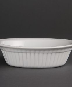 Olympia Whiteware Oval Pie Dishes 170mm (Pack of 6) (C110)