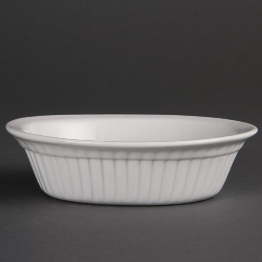 Olympia Whiteware Oval Pie Dishes 170mm (Pack of 6) (C110)