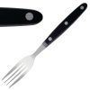 Olympia Steak Forks Black Handle (Pack of 12) (C135)