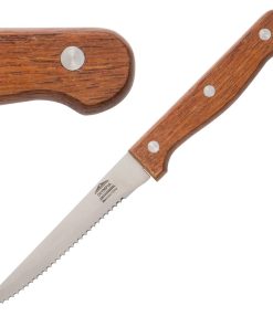 Olympia Steak Knives Wooden Handle (Pack of 12) (C136)
