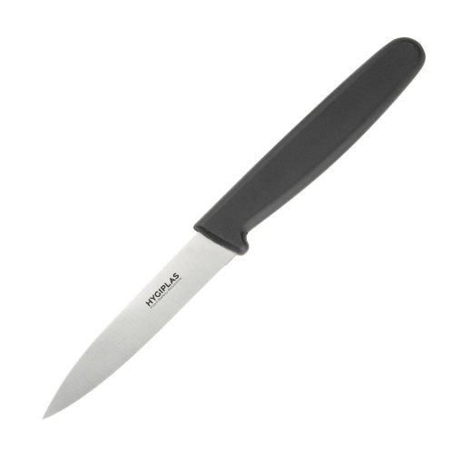 Hygiplas Straight Blade Paring Knife Black 7.5cm (C268)