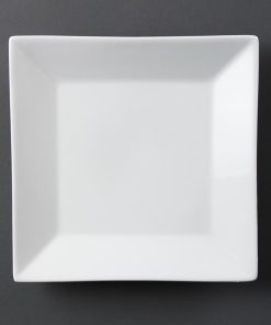 Olympia Whiteware Square Plates Wide Rim 250mm (Pack of 6) (C360)