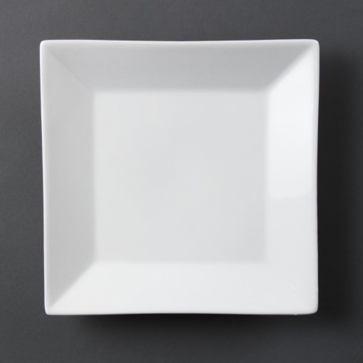 Olympia Whiteware Square Plates Wide Rim 250mm (Pack of 6) (C360)