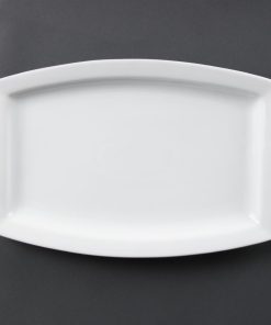 Olympia Whiteware Rectangular Plates 320mm (Pack of 6) (C361)