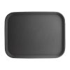 Kristallon Polypropylene Rectangular Non-Slip Tray Black 457mm (C559)