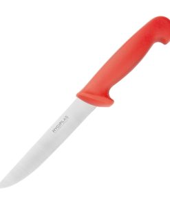 Hygiplas Stiff Blade Boning Knife Red 15cm (C890)