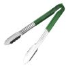 Vogue Colour Coded Green Serving Tongs 11" (CB155)