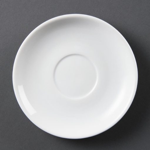 Olympia Whiteware Stacking Saucers (Pack of 12) (CB468)
