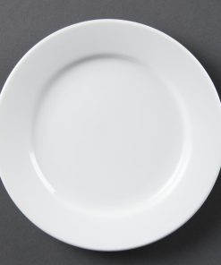 Olympia Whiteware Wide Rimmed Plates 165mm (Pack of 12) (CB478)
