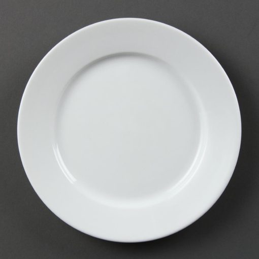 Olympia Whiteware Wide Rimmed Plates 202mm (Pack of 12) (CB479)