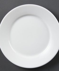 Olympia Whiteware Wide Rimmed Plates 230mm (Pack of 12) (CB480)