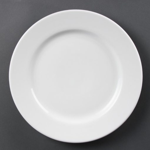 Olympia Whiteware Wide Rimmed Plates 310mm (Pack of 6) (CB483)