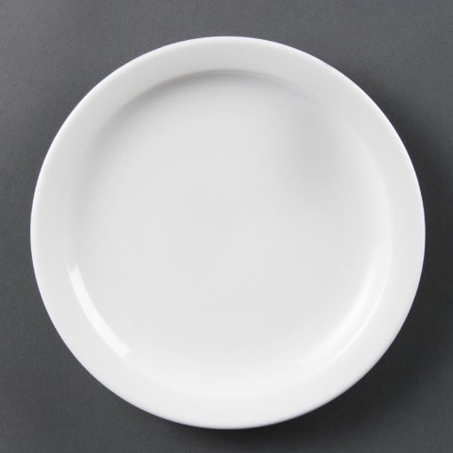 Olympia Whiteware Narrow Rimmed Plates 202mm (Pack of 12) (CB488)