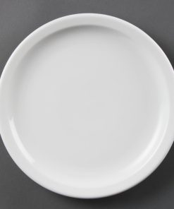 Olympia Whiteware Narrow Rimmed Plates 230mm (Pack of 12) (CB489)