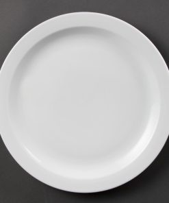 Olympia Whiteware Narrow Rimmed Plates 280mm (Pack of 6) (CB491)