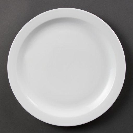 Olympia Whiteware Narrow Rimmed Plates 280mm (Pack of 6) (CB491)