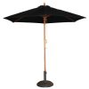 Bolero Round Parasol 2.5m Diameter Black (CB514)