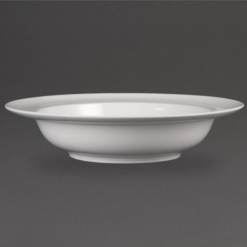 Olympia Whiteware Wide Rim Bowls 228mm 710ml 25oz (Pack of 4) (CB694)