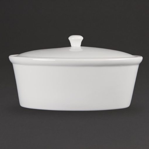 Olympia Whiteware Oval Casserole Dish 2.2Ltr (CB712)