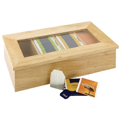 Olympia Hevea Wood Tea Box (CB808)