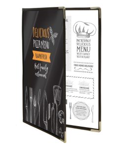 Securit Crystal Double Sided Menu Cover A4 Double (Pack of 3) (CB842)