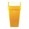 SYR Polypropylene Swing Bin Yellow 50Ltr (CC080)