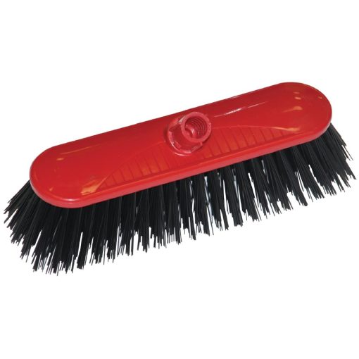 SYR Contract Broom Head Stiff Bristle Red 10.5in (CC083)