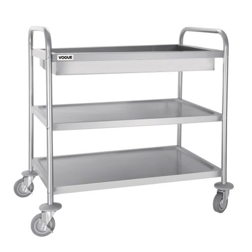 Vogue Stainless Steel 3 Tier Deep Tray Clearing Trolley (CC365)