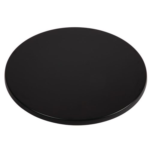 Werzalit Pre-drilled Round Table Top Black 800mm (CC513)