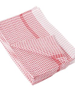 Vogue Wonderdry Red Tea Towels (Pack of 10) (CC595)