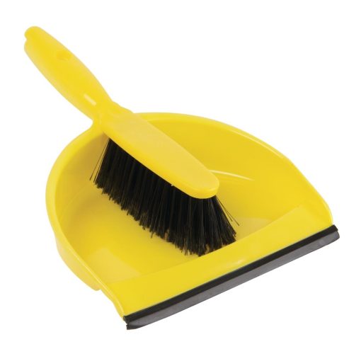 Jantex Soft Dustpan and Brush Set Yellow (CC930)