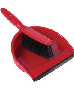 Jantex Soft Dustpan and Brush Set Red (CC931)