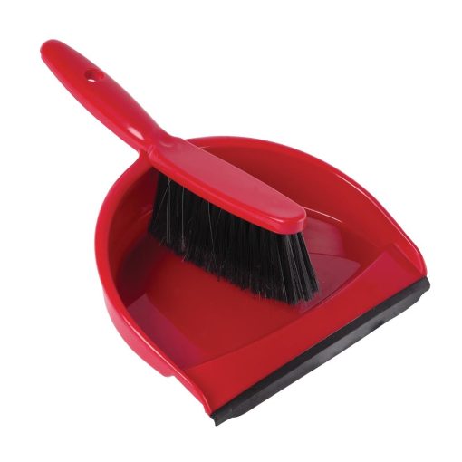 Jantex Soft Dustpan and Brush Set Red (CC931)
