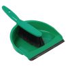 Jantex Soft Dustpan and Brush Set Green (CC933)