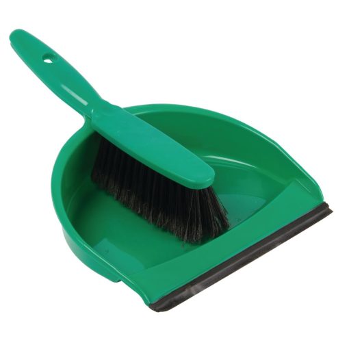Jantex Soft Dustpan and Brush Set Green (CC933)