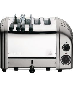 Dualit 2 x 2 Combi Vario 4 Slice Toaster Silver 42171 (CD360)
