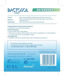 Bactosol Glasswasher Detergent Concentrate 5Ltr (2 Pack) (CD519)