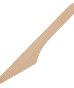 Fiesta Green Biodegradable Disposable Wooden Knives (Pack of 100) (CD902)