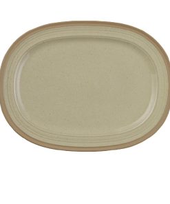 Churchill Igneous Stoneware Oval Plates 355mm (Pack of 6) (CE036)