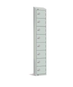 Elite Eight Door Manual Combination Locker Locker Grey with Sloping Top (CE105-CLS)