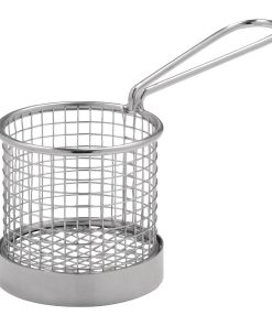 Olympia Chip basket Round with Handle 80mm (CE148)