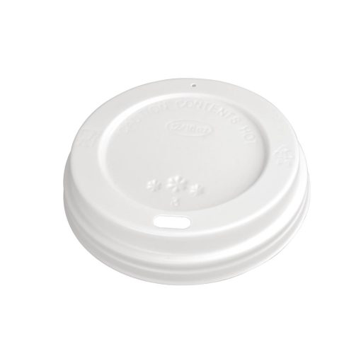 Fiesta Disposable Coffee Cup Lids White 340ml / 12oz and 455ml / 16oz (Pack of 1000) (CE257)