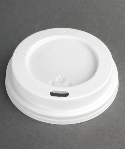 Fiesta Disposable Coffee Cup Lids White 225ml / 8oz (Pack of 50) (CE263)
