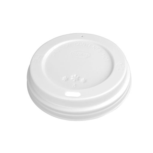 Fiesta Disposable Coffee Cup Lids White 340ml / 12oz and 455ml / 16oz (Pack of 50) (CE264)