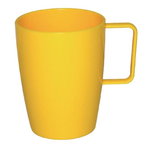 Kristallon Polycarbonate Handled Beakers Yellow 284ml (Pack of 12) (CE286)