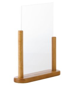 Securit Acrylic Menu Holder With Wooden Frame A4 (CE409)