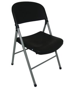 Bolero Foldaway Utility Chairs Black (Pack of 2) (CE693)
