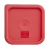 Vogue Square Food Storage Container Lid Red Small (CF040)